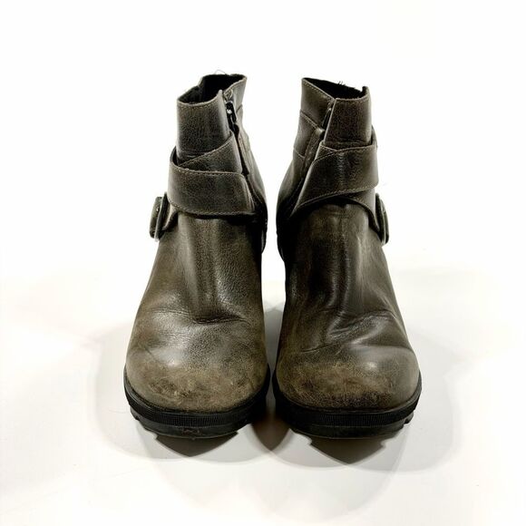 Sorel Joan of Arc Wedge ll Buckled Leather Boot 9.5 - Picture 2 of 10